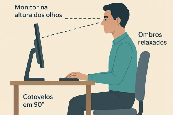 Truques simples para evitar dores nas costas programando em home office