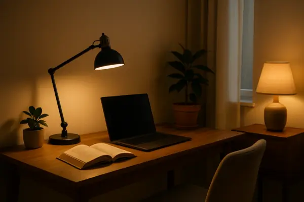 Truques de iluminação criativa para home office minimalista