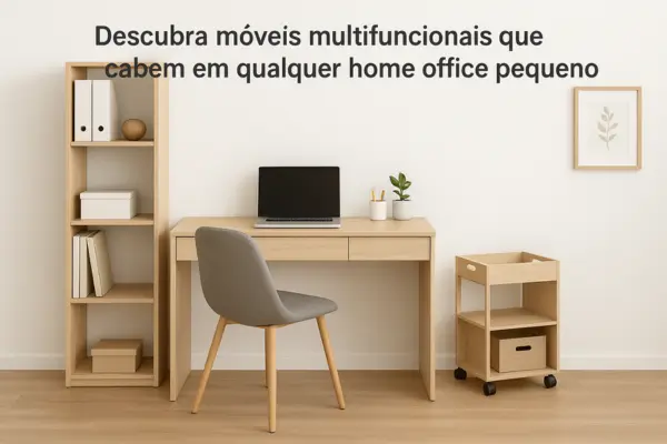 Descubra móveis multifuncionais que cabem em qualquer home office pequeno