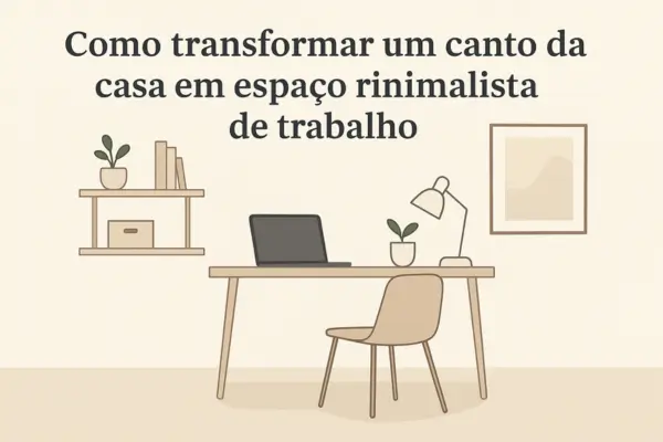 Como transformar um canto da casa em espaço minimalista de trabalho