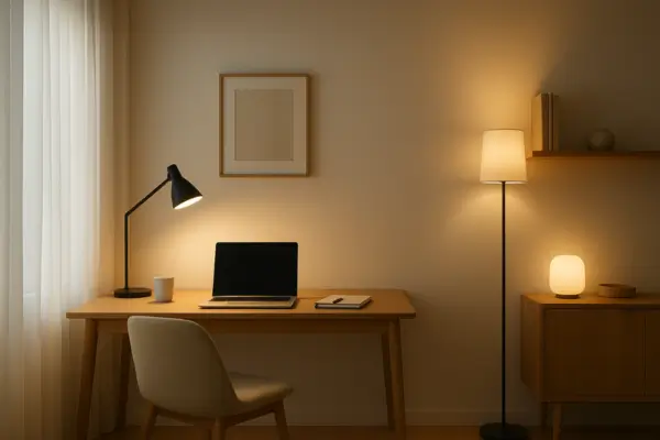 Estratégias de iluminação para reduzir reflexos na tela do computador